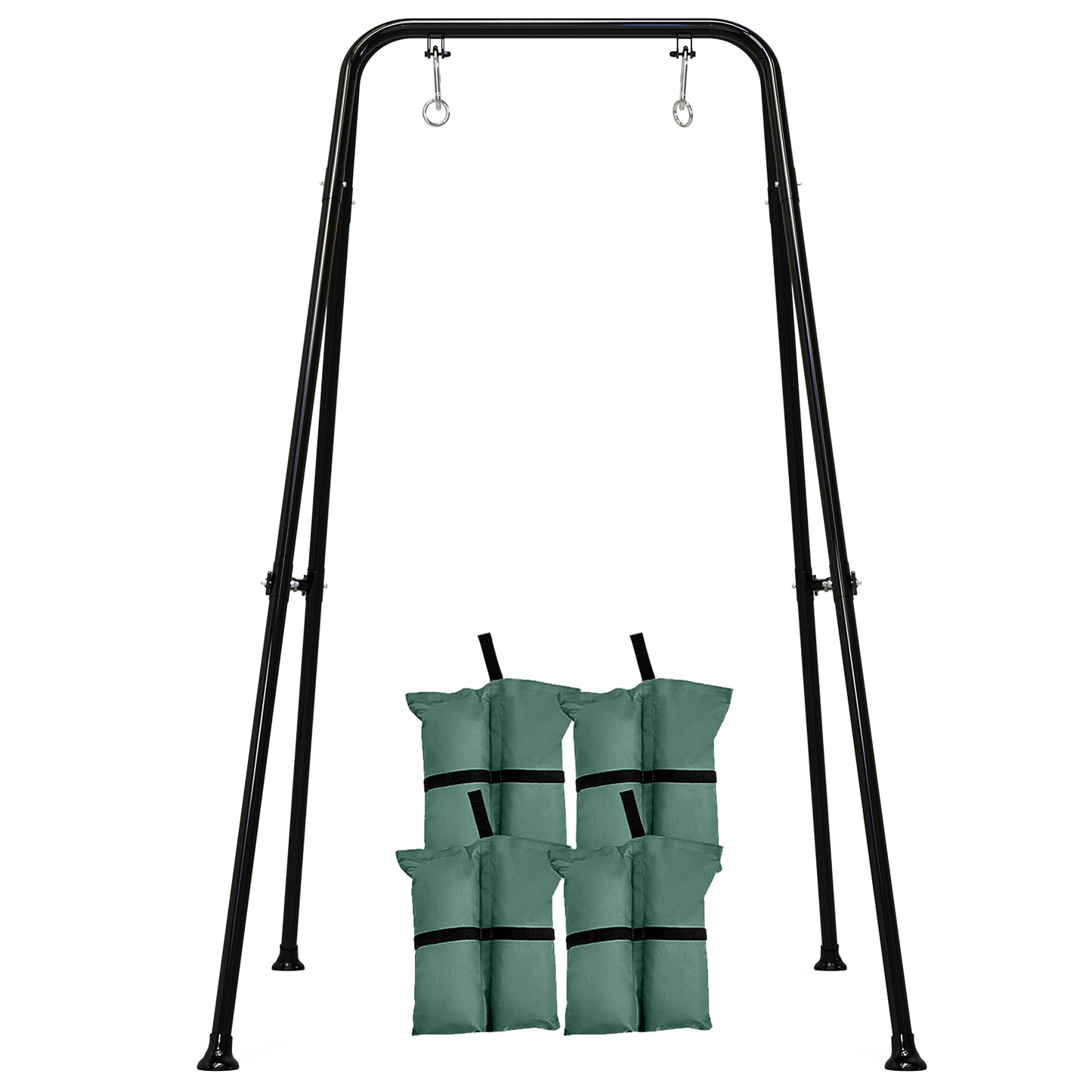 Semoprus Foldable Swing Stand for Kids, Toddler Swing Frame, Metal Swing Sets for Backyard, Outdoor/Indoor, Fits for Most of the Toddlers Swings, Black