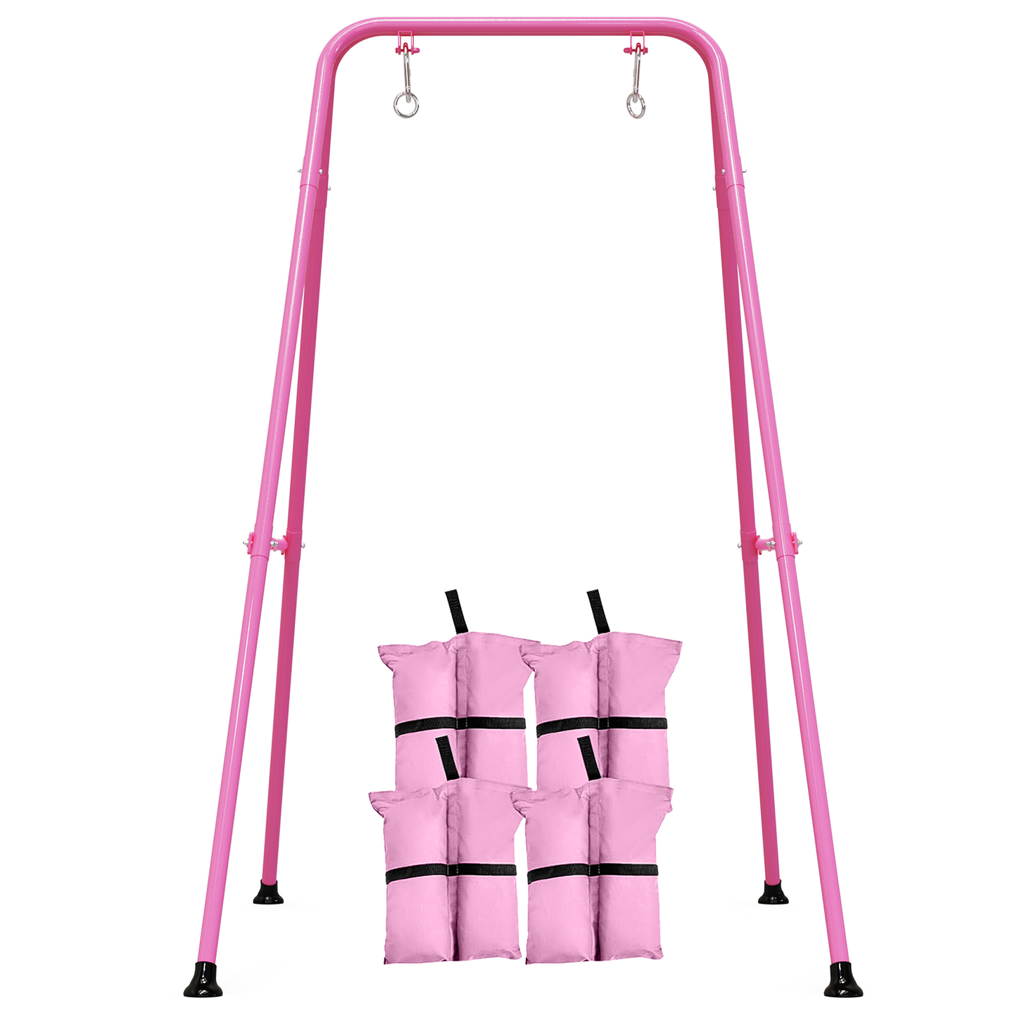Foldable Swing Stand for Kids, Toddler Swing Frame, Metal Swing Sets for Backyard, Outdoor/Indoor, Fits for Most of the Toddlers Swings, Pink