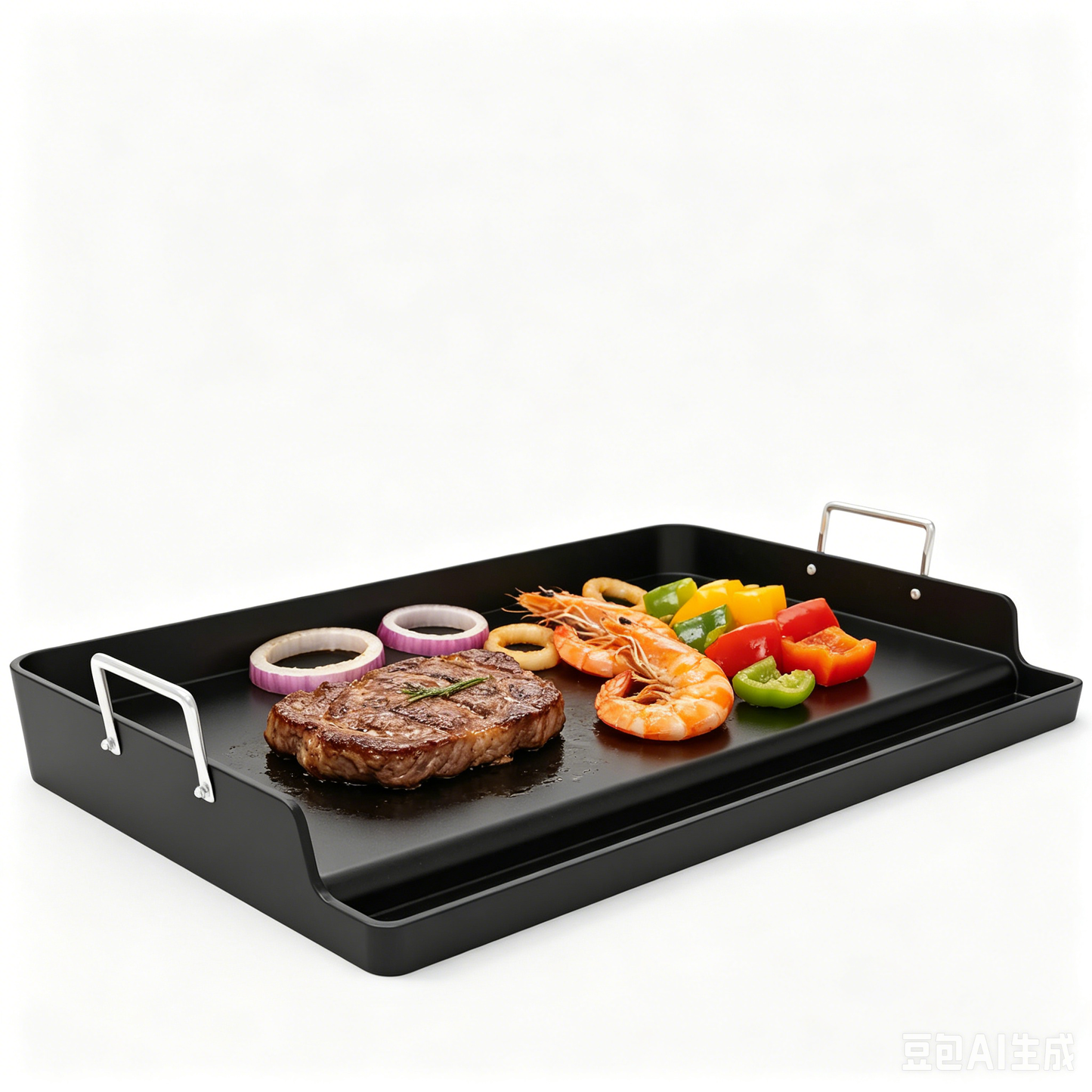 Yacona Cast Iron Griddle for Gas Grill, 23'' × 16'' Nonstick Flat Top Griddle, Grill Plate for Stove Top with Grease Groove, Black