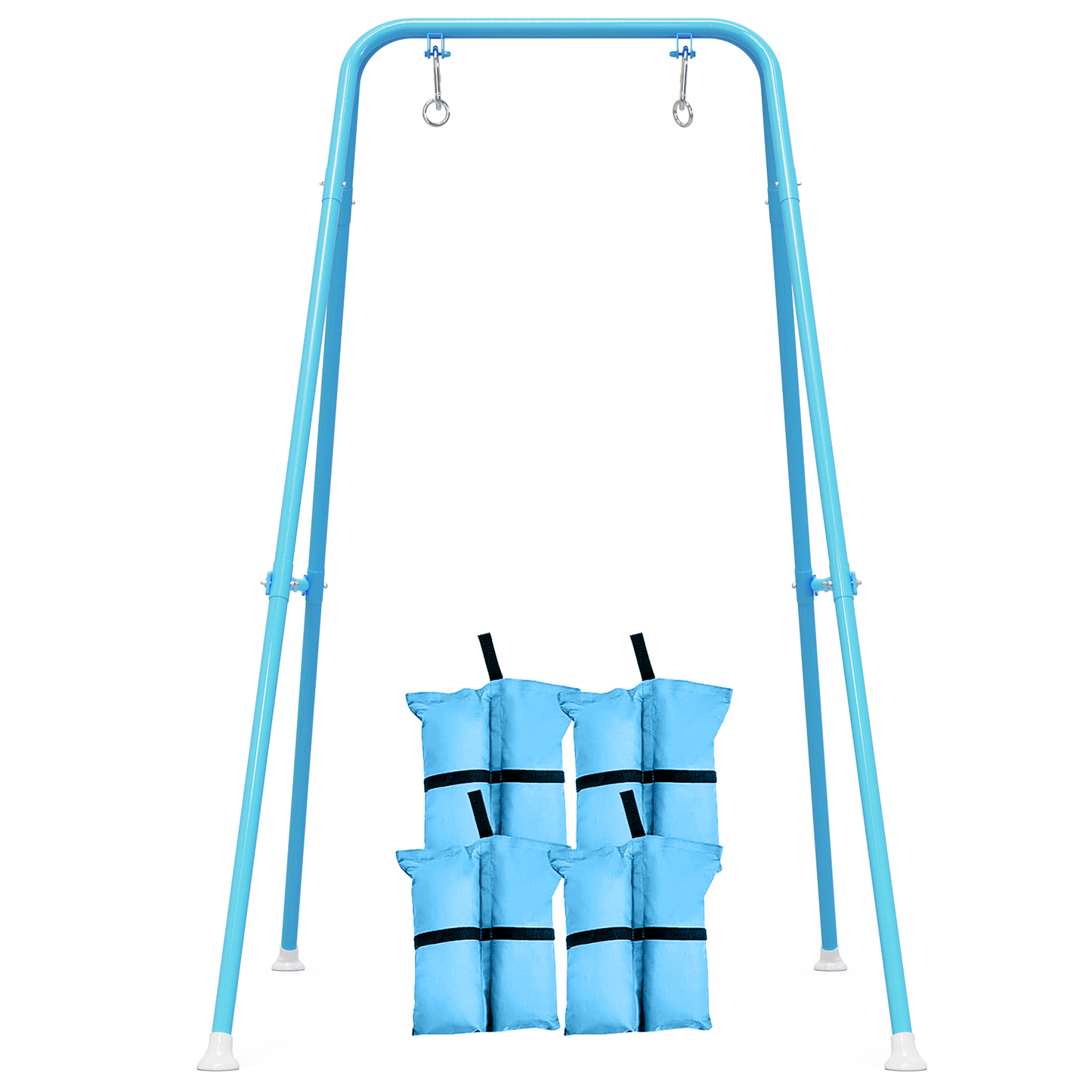 Foldable Swing Stand for Kids, Toddler Swing Frame, Metal Swing Sets for Backyard, Outdoor/Indoor, Fits for Most of the Toddlers Swings, Blue
