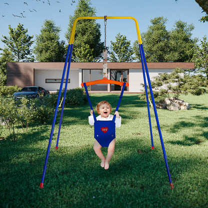 G TALECO GEAR 2 in 1 Baby Jumper and Bouncer, Baby Swing Outdoor, Toddler Swing Sets for Kids Age 1-3, Blue