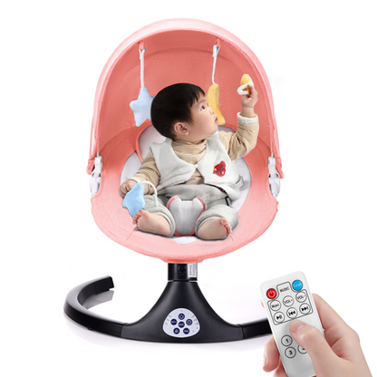 G TALECO GEAR Baby Swing for Infants, Portable Bouncer&Rocker with 5 Speeds, Bluetooth Control, Pink