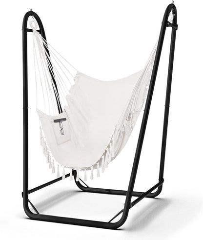 G TALECO GEAR Hammock Chair with Stand for Hanging Swing Chair, Heavy Duty Steel, Max Load 350lbs
