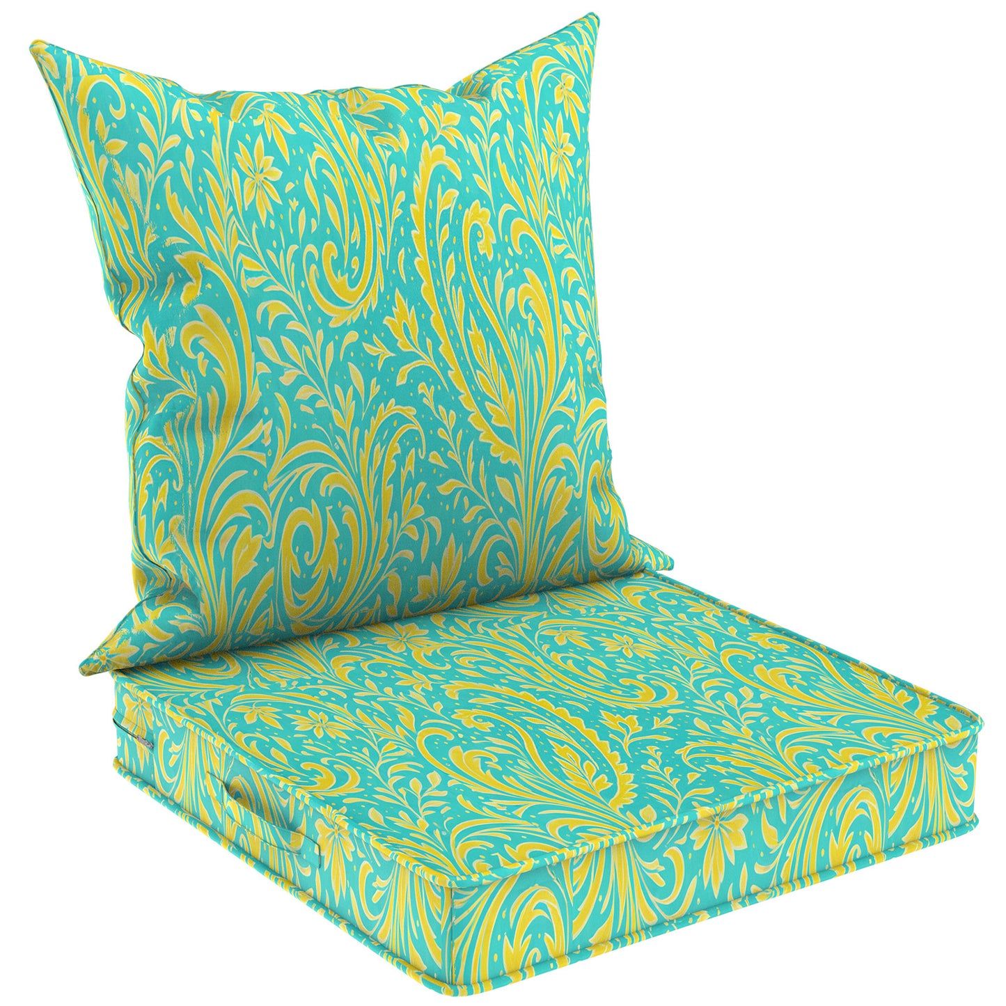 Yacona Outdoor Chair Cushions Set, 24x24in Patio Furniture Cushions with Handle, for Patio Furniture Chair Sofa, Pattern