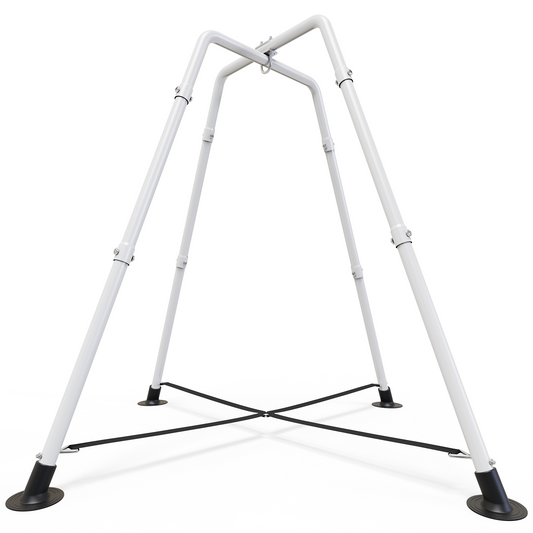 Yacona Sensory Swing Stand, 350lbs Heavy Duty Metal Swing Frame for Kids & Adults, Hammock Stand for Indoor Outdoor, White(without Seat)
