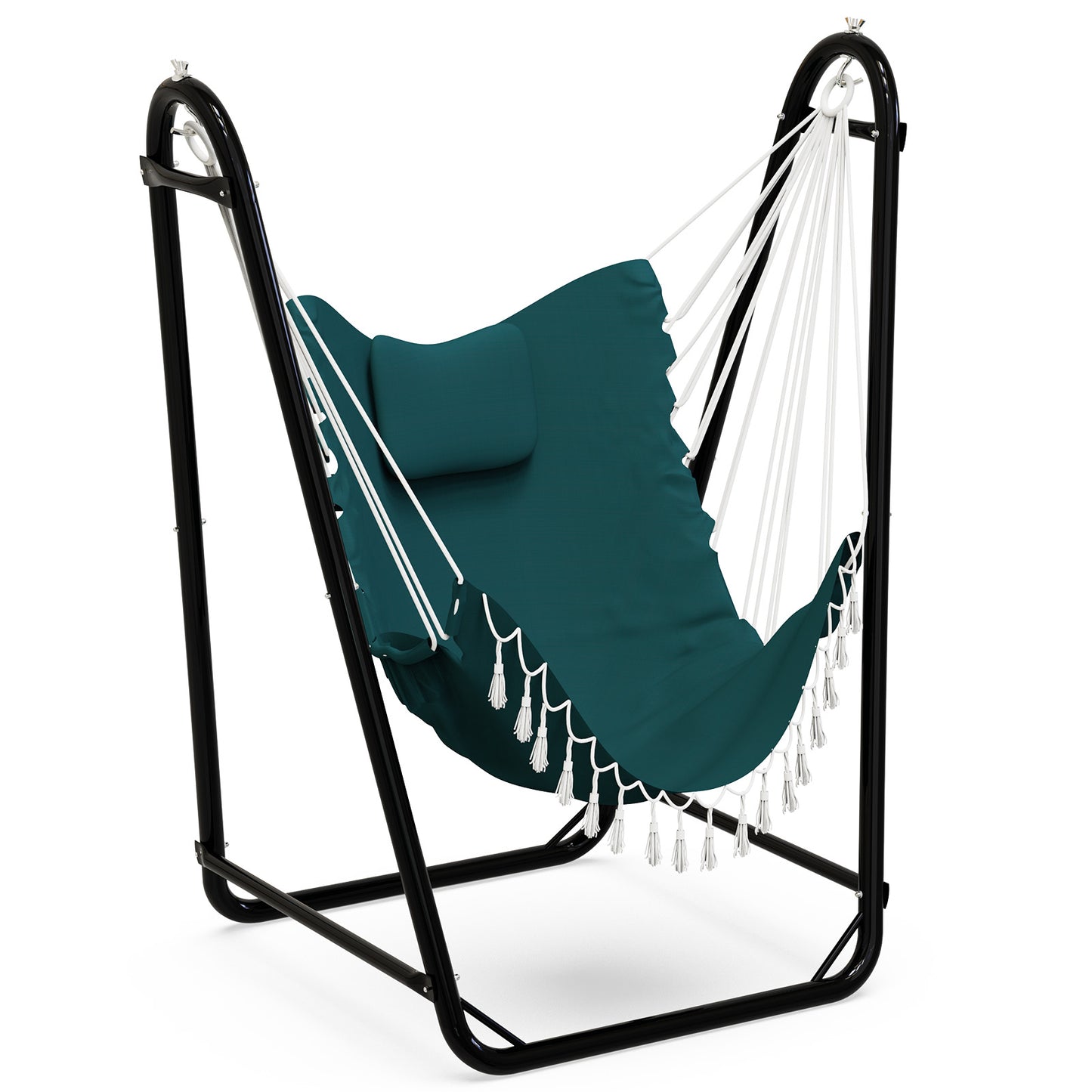 Hammock Chair with Stand, Heavy-duty Hanging Chair with Stand, Sturdy Swing Chair Stand 350lbs, Hammock Chair Included, for Indoor Outdoor, Green (5.0) | 1 rating