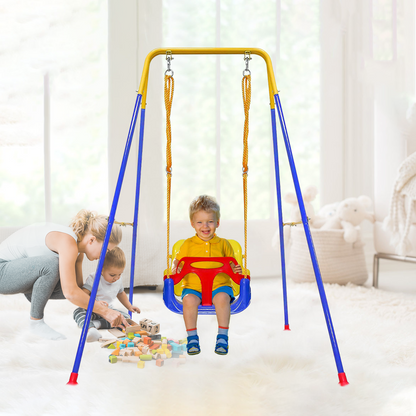 G TALECO GEAR 2 in 1 Baby Jumper and Bouncer, Baby Swing Outdoor, Toddler Swing Sets for Kids Age 1-3, Blue