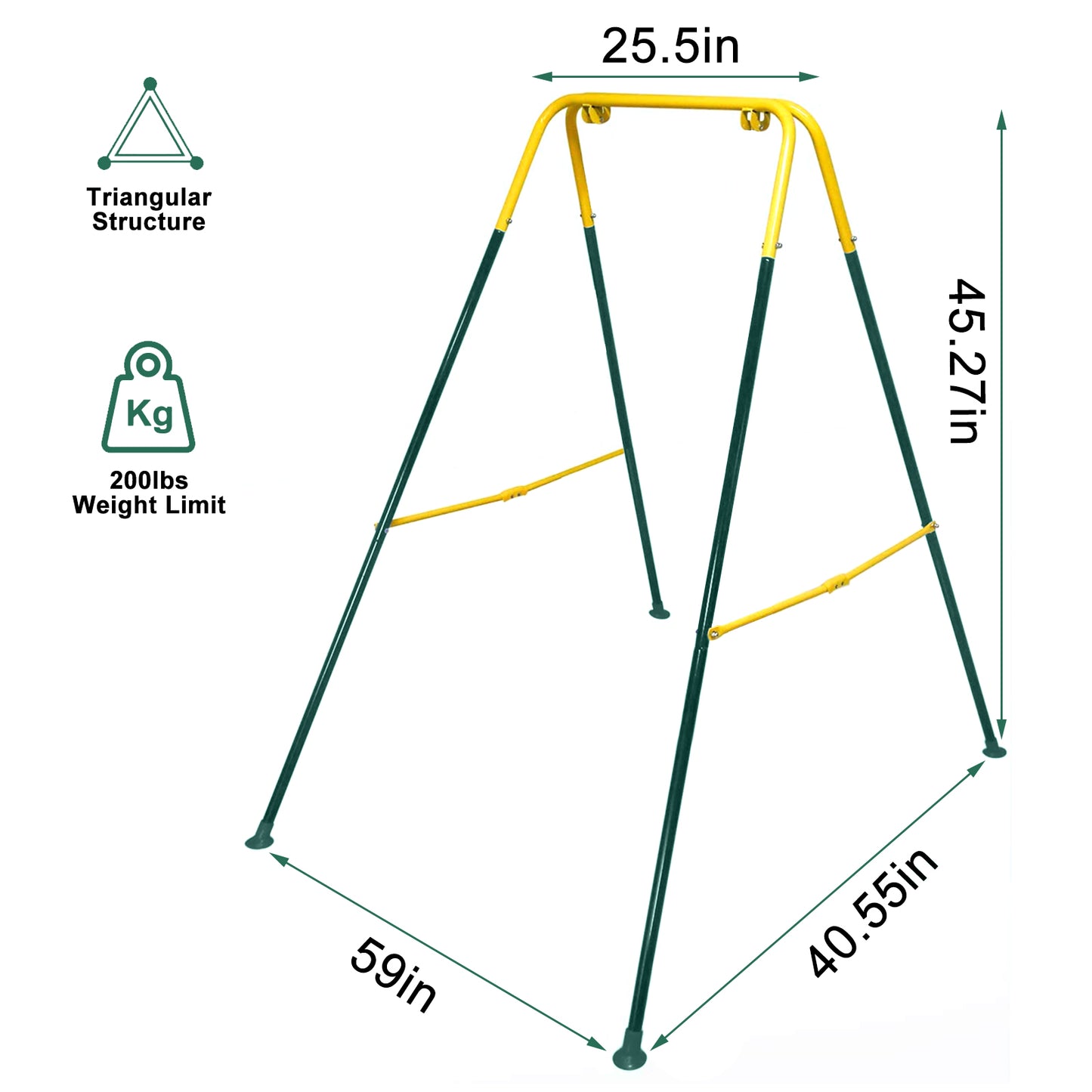 G TALECO GEAR 2 in 1 Baby Jumper and Bouncer, Baby Swing Outdoor, Toddler Swing Sets for Kids Age 1-3, Green