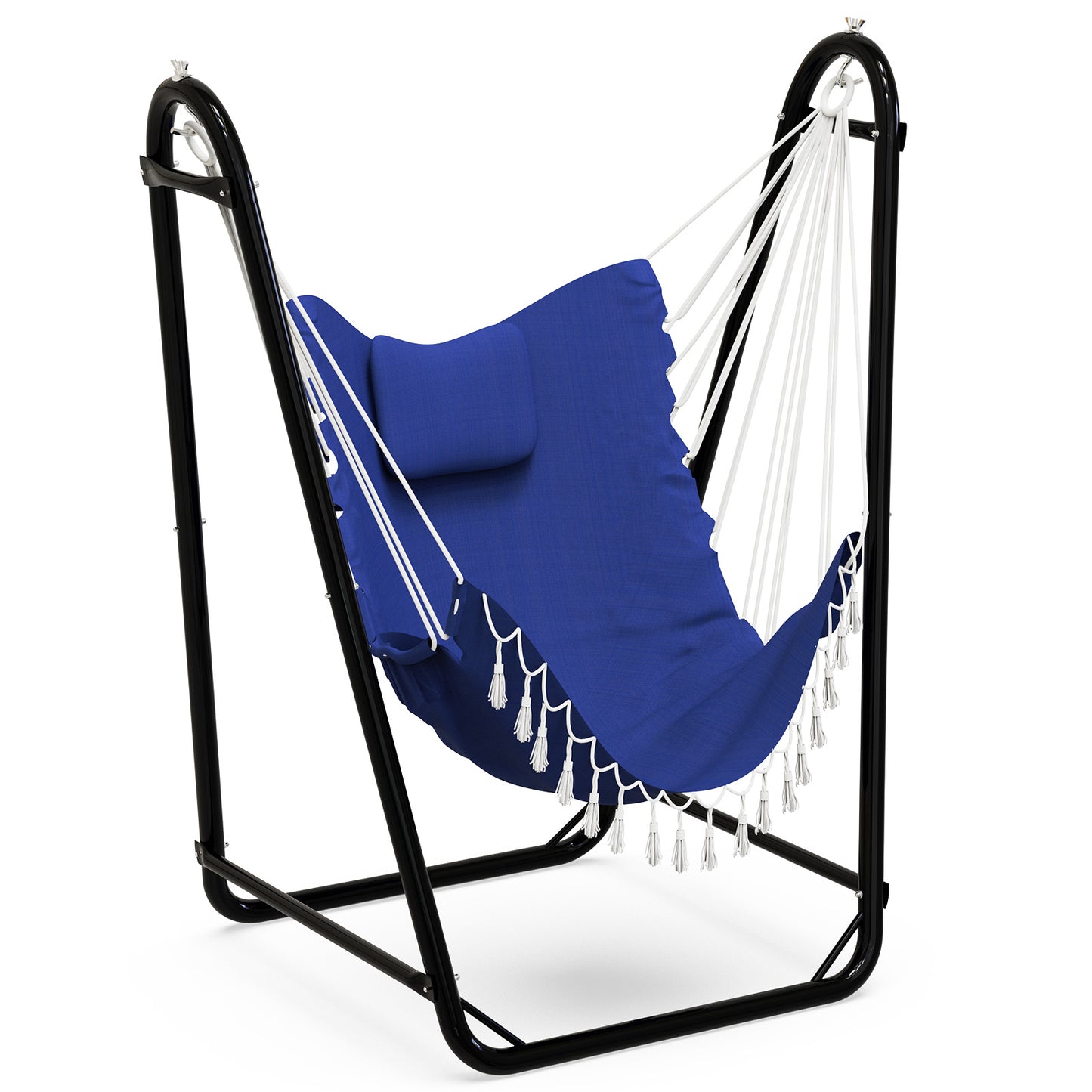 Hammock Chair with Stand, Heavy-duty Hanging Chair with Stand, Sturdy Swing Chair Stand 350lbs, Hammock Chair Included, for Indoor Outdoor, Aqua