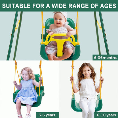 G TALECO GEAR 2 in 1 Baby Jumper and Bouncer, Baby Swing Outdoor, Toddler Swing Sets for Kids Age 1-3, Green