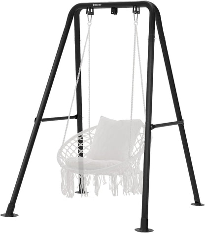 G TALECO GEAR Hammock Chair Stand, Outdoor Hammock Stand for Hanging Swing Chair, Patio Swing Stand, Heavy-Duty Steel, 300LBS, Black
