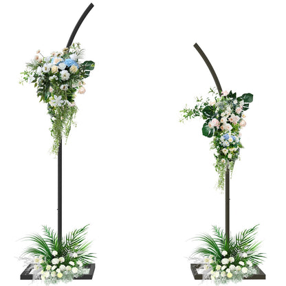 Wedding Arch Backdrop Stand(8ft&6.8ft) with Ballon Sets,Metal Wedding Arches for Ceremony,Balloon Arch Stand for Birthday,Wedding,Baby Shower and Any Celebration,Glod