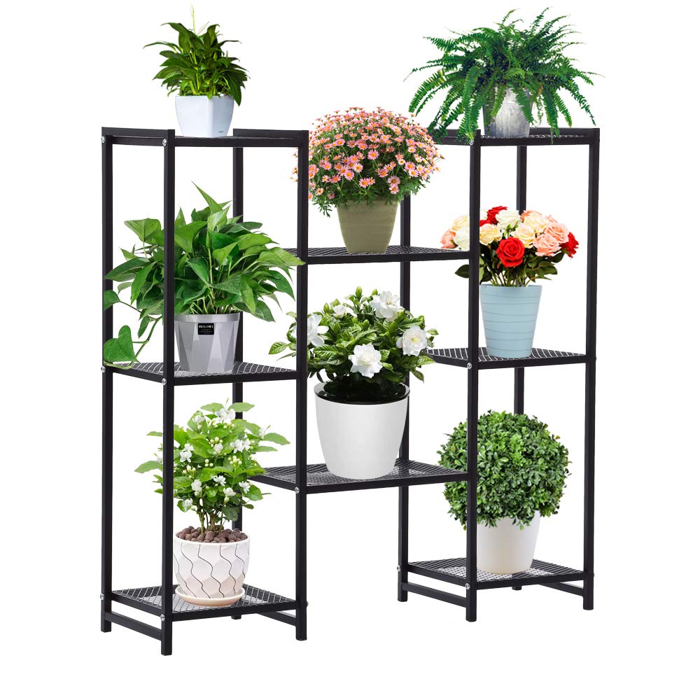 G TALECO GEAR Metal Plant Stand, Plant Rack Outdoor Multi-tier Flower Shelves, Indoor Plant Stand, Plant Shelf Holder in Corners, Living Room, Balcony, Patio, Yard