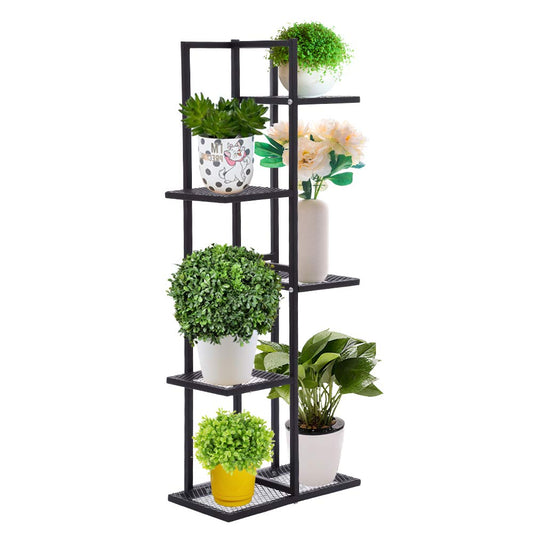G TALECO GEAR Metal Plant Stand, Flower Stand, Indoor and Outdoor Multi-tier Flower Shelves Stand, Plant Shelf Holder in Corner, Living Room, Balcony, Patio, Yard (Tall)