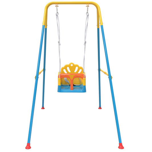 G TALECO GEAR Foldable Toddler Swing, Children’s Swing Set for Backyard, Portable Baby Swing Outdoor, Blue