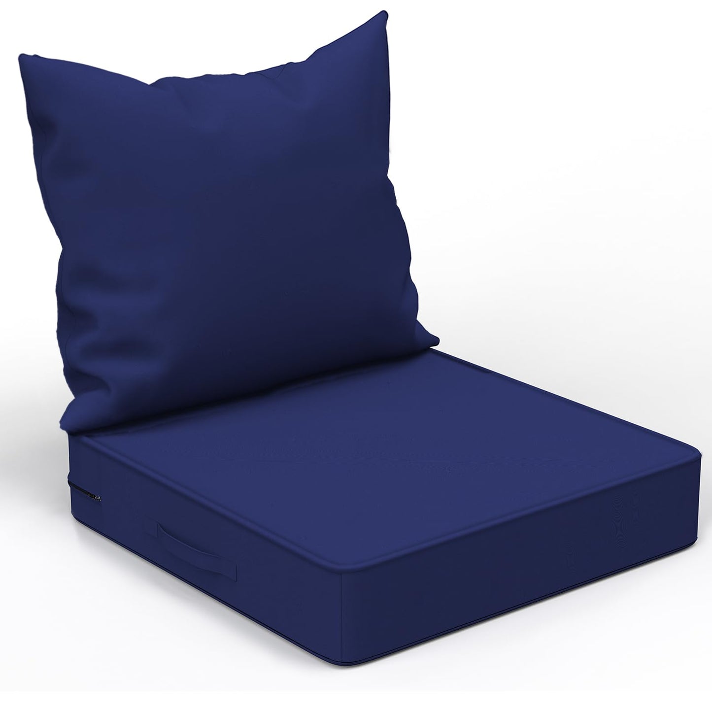 Outdoor Chair Cushions Set, 24x24in Patio Furniture Cushions with Handle, for Patio Furniture Chair Sofa, Blue