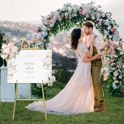 G TALECO GEAR Heavy Duty Gold Easel Stand for Sign, Portable Art Easel for Adults/Kids, Metal Tripod Display for Wedding Signs, Posters, Canvas Painting & Commercial Use