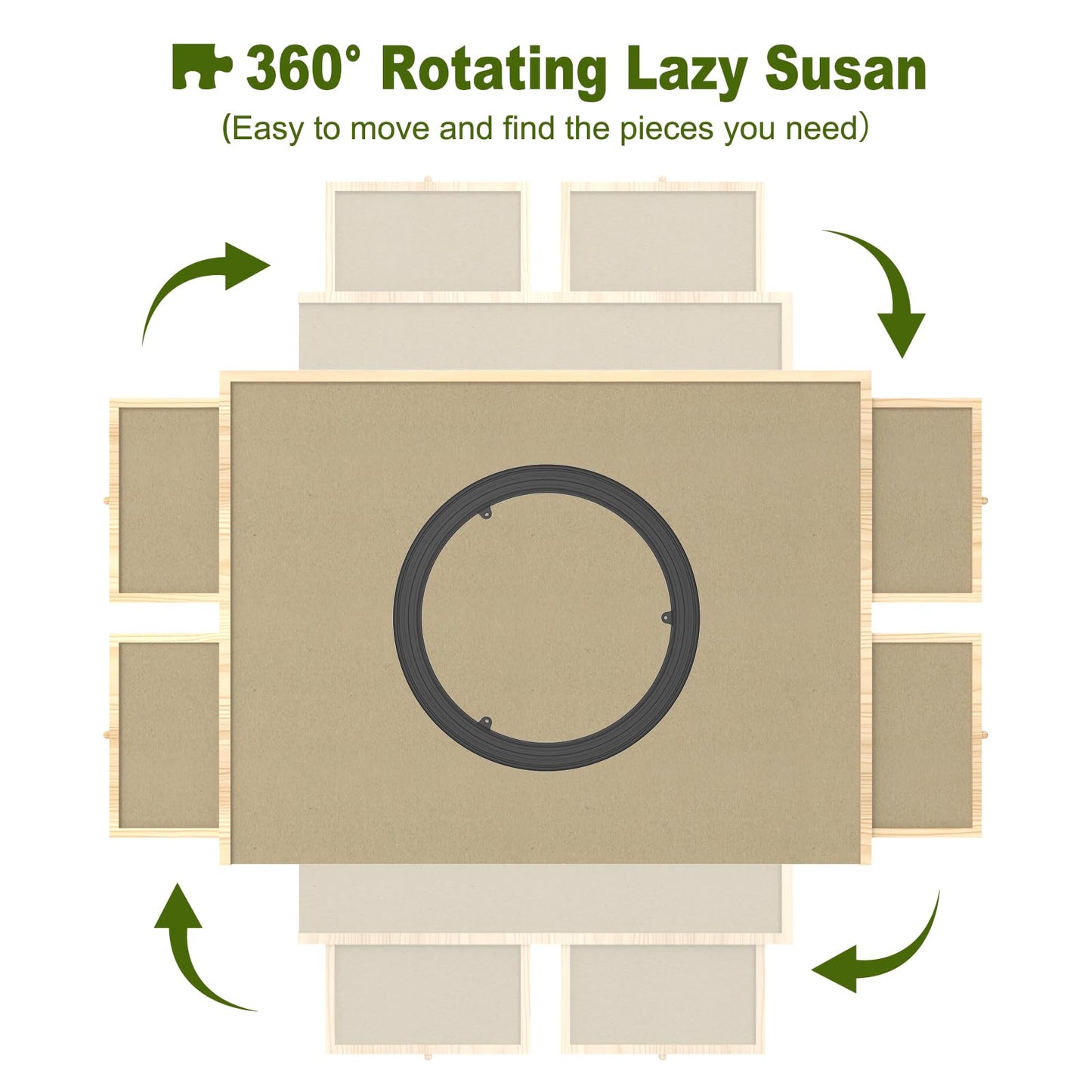 2000 Piece Puzzle Board with Drawers and Cover, Adjustable Tilting Puzzle Board, Portable Wooden Jigsaw Puzzle Table for Adults as a Gift