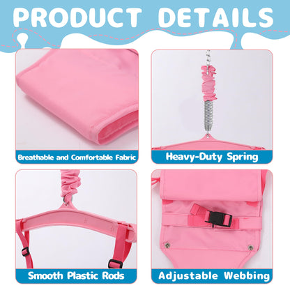 G TALECO GEAR 2 in 1 Baby Jumper and Bouncer, Baby Swing Outdoor, Toddler Swing Sets for Kids Age 1-3, Pink
