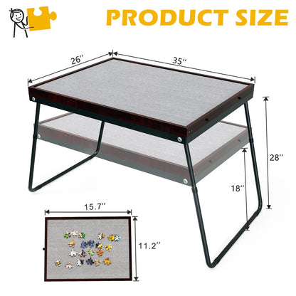 G TALECO GEAR 1500 Pieces Puzzle Table with Drawers, Jigsaw Puzzle Board with Cover, Height Adjustable Puzzle Table for Adults, 35"x26"