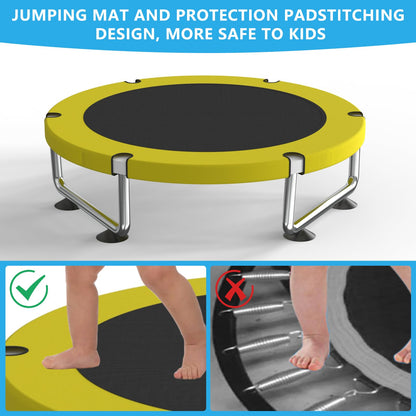 G TALECO GEAR 60" Mini Trampoline for Kids, Outdoor Indoor Toddler Trampoline with Enclosure Net, Gifts for Boys and Girls, Age 2-8, 440lbs