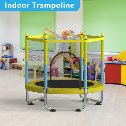 G TALECO GEAR 60" Mini Trampoline for Kids, Outdoor Indoor Toddler Trampoline with Enclosure Net, Gifts for Boys and Girls, Age 2-8, 440lbs