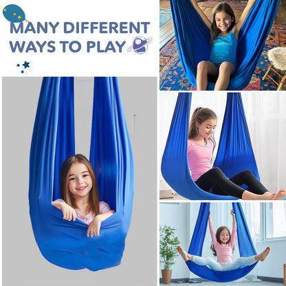 G TALECO GEAR Sensory Swing with Stand, Outdoor Indoor Kids Pod Chair Swing Set for Backyard, Metal Hammock Chair Stand, 350LB