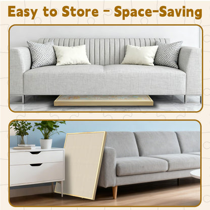 1000 Piece Puzzle Board with Drawers and Cover, Adjustable Tilting Puzzle Board, Portable Wooden Jigsaw Puzzle Table for Adults as a Gift