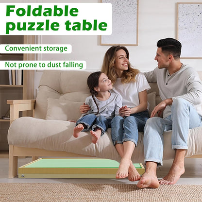 RAGOZONERY 1500 Pieces Puzzle Table with Drawers, Jigsaw Puzzle Board with Cover, Height Adjustable Puzzle Table for Adults, 35"x26"
